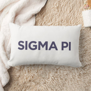 Sigma Pi Fraternity Wordmark Logo Lumbar Pillow