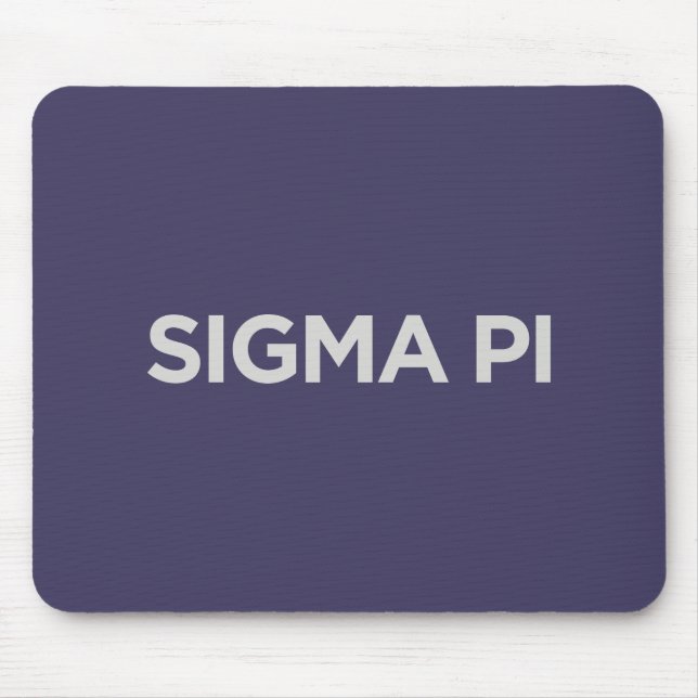 Sigma Pi Fraternity Wordmark Logo Mouse Pad (Front)