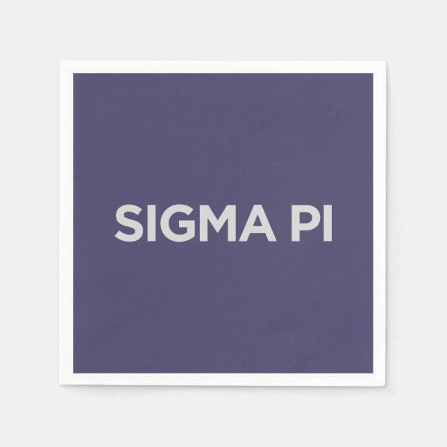 Sigma Pi Fraternity Wordmark Logo Napkins (Front)