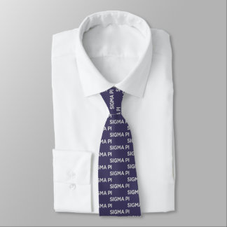 Sigma Pi Fraternity Wordmark Logo Neck Tie