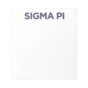 Sigma Pi Fraternity Wordmark Logo Notepad