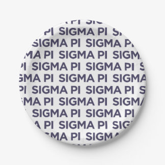 Sigma Pi Fraternity Wordmark Logo Paper Plates