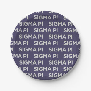 Sigma Pi Fraternity Wordmark Logo Paper Plates