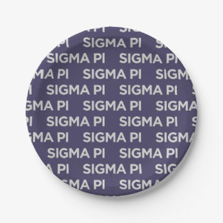 Sigma Pi Fraternity Wordmark Logo Paper Plates