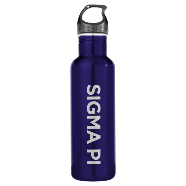 Sigma Pi Fraternity Wordmark Logo Stainless Steel Water Bottle (Front)
