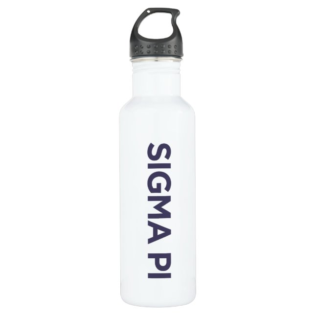 Sigma Pi Fraternity Wordmark Logo Stainless Steel Water Bottle (Front)