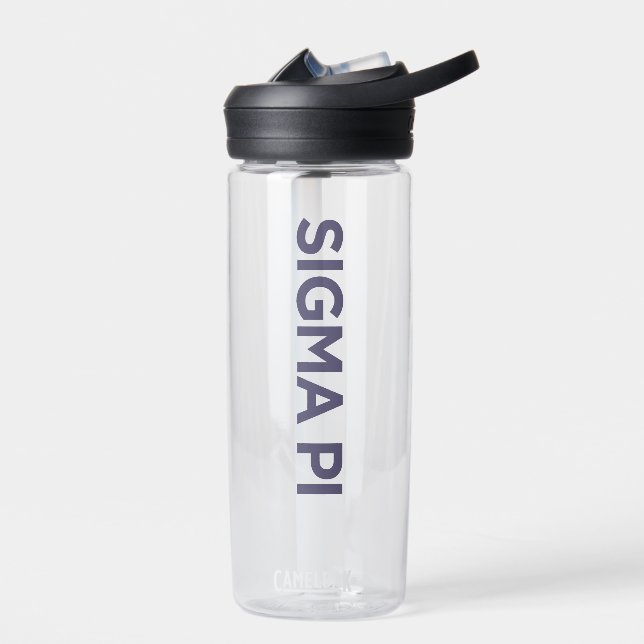 Sigma Pi Fraternity Wordmark Logo Water Bottle (Left)