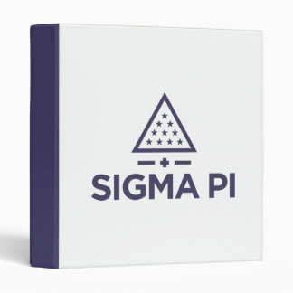 Sigma Pi Fraternity Wordmark Star Triangle Logo 3 Ring Binder