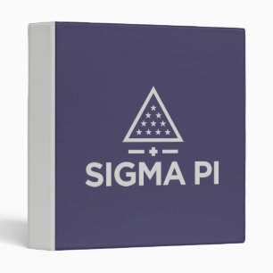 Sigma Pi Fraternity Wordmark Star Triangle Logo 3 Ring Binder
