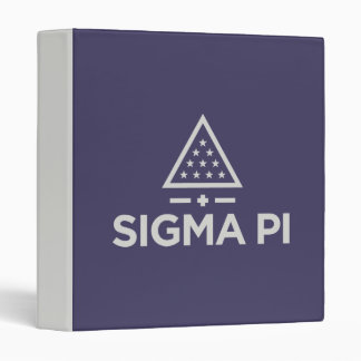 Sigma Pi Fraternity Wordmark Star Triangle Logo 3 Ring Binder