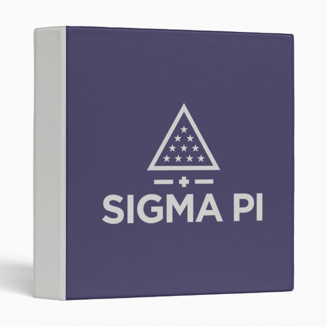 Sigma Pi Fraternity Wordmark Star Triangle Logo 3 Ring Binder (Front/Spine)