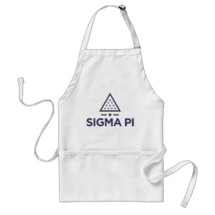 Sigma Pi Fraternity Wordmark Star Triangle Logo Adult Apron