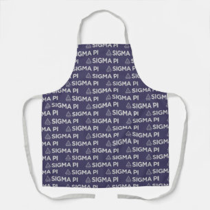 Sigma Pi Fraternity Wordmark Star Triangle Logo Apron