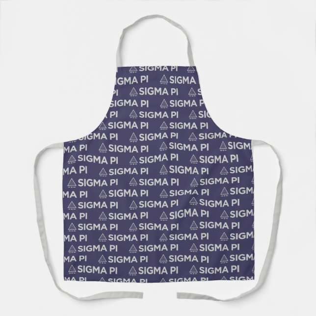 Sigma Pi Fraternity Wordmark Star Triangle Logo Apron (Front)