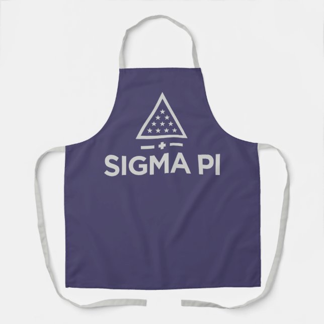 Sigma Pi Fraternity Wordmark Star Triangle Logo Apron (Front)