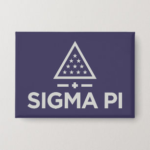 Sigma Pi Fraternity Wordmark Star Triangle Logo Button
