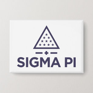 Sigma Pi Fraternity Wordmark Star Triangle Logo Button