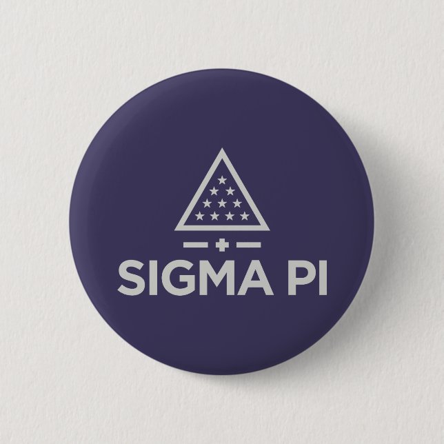 Sigma Pi Fraternity Wordmark Star Triangle Logo Button (Front)