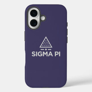 Sigma Pi Fraternity Wordmark Star Triangle Logo iPhone 16 Case