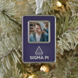 Sigma Pi Fraternity Wordmark Star Triangle Logo Christmas Ornament