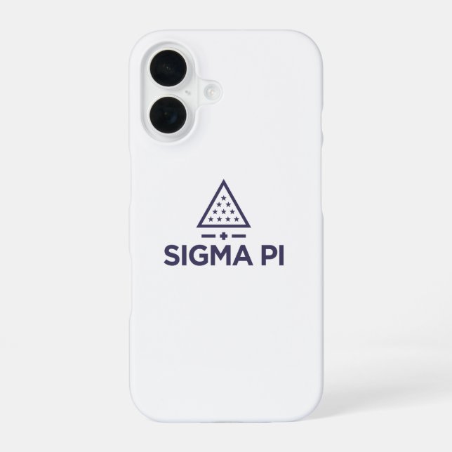 Sigma Pi Fraternity Wordmark Star Triangle Logo iPhone Case (Back)