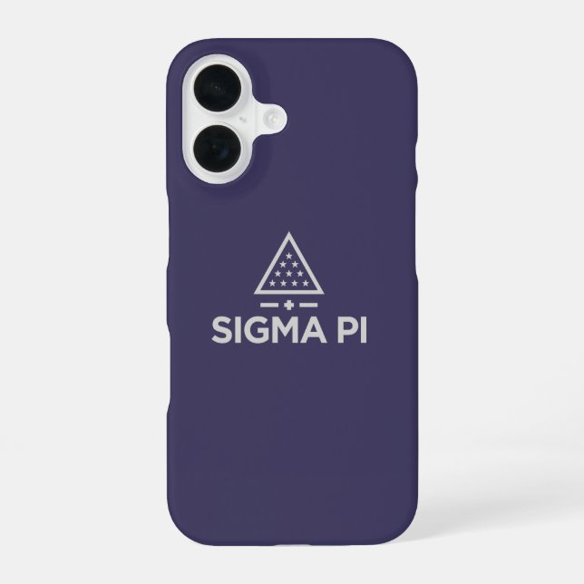 Sigma Pi Fraternity Wordmark Star Triangle Logo iPhone Case (Back)