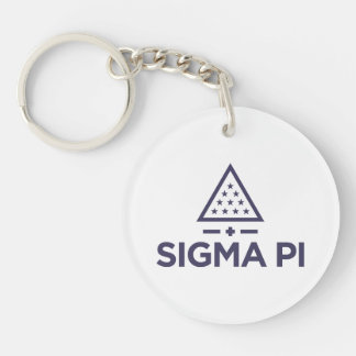 Sigma Pi Fraternity Wordmark Star Triangle Logo Keychain