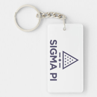 Sigma Pi Fraternity Wordmark Star Triangle Logo Keychain