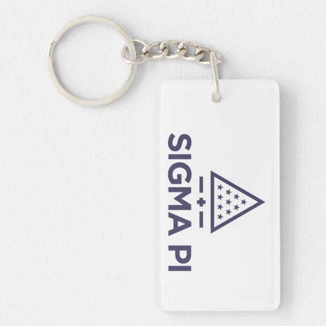 Sigma Pi Fraternity Wordmark Star Triangle Logo Keychain (Front)