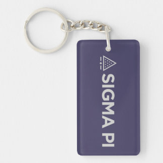 Sigma Pi Fraternity Wordmark Star Triangle Logo Keychain