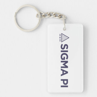Sigma Pi Fraternity Wordmark Star Triangle Logo Keychain