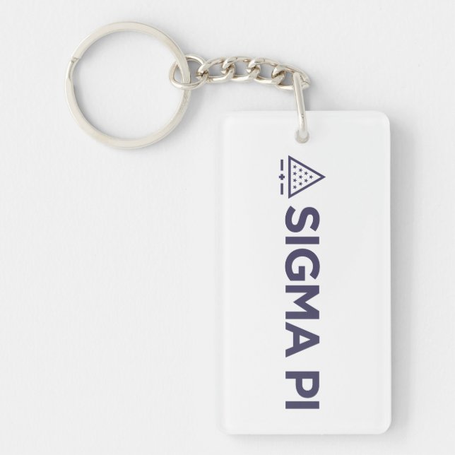 Sigma Pi Fraternity Wordmark Star Triangle Logo Keychain (Front)