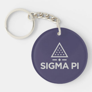 Sigma Pi Fraternity Wordmark Star Triangle Logo Keychain