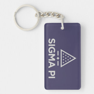 Sigma Pi Fraternity Wordmark Star Triangle Logo Keychain