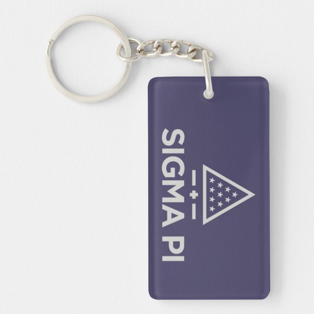 Sigma Pi Fraternity Wordmark Star Triangle Logo Keychain (Front)