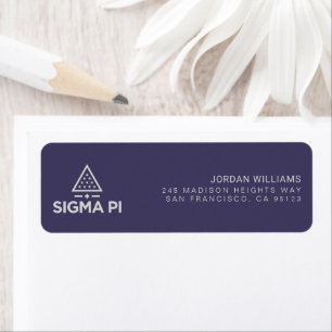 Sigma Pi Fraternity Wordmark Star Triangle Logo Label