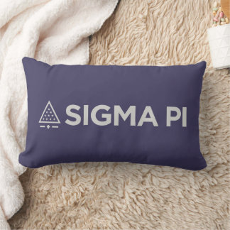 Sigma Pi Fraternity Wordmark Star Triangle Logo Lumbar Pillow
