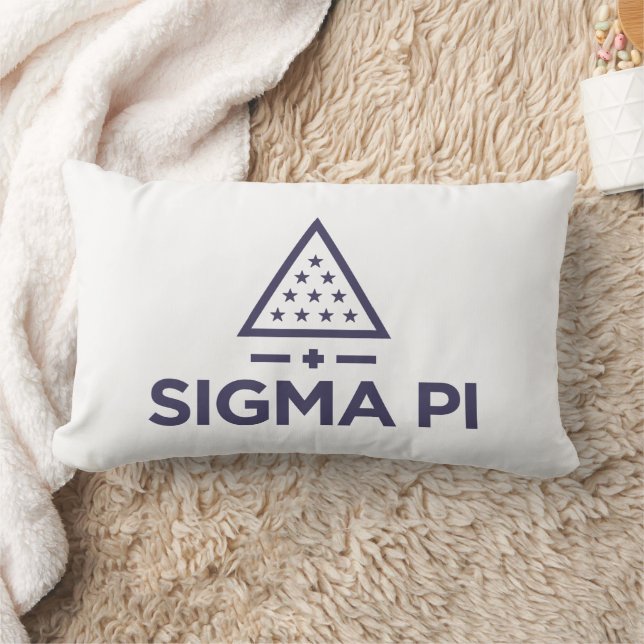 Sigma Pi Fraternity Wordmark Star Triangle Logo Lumbar Pillow (Blanket)