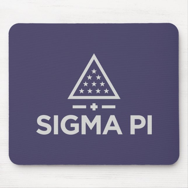 Sigma Pi Fraternity Wordmark Star Triangle Logo Mouse Pad (Front)