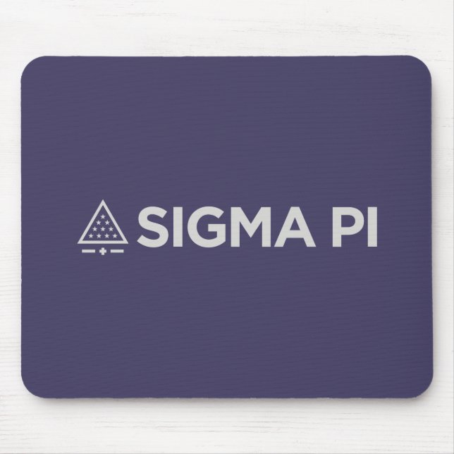 Sigma Pi Fraternity Wordmark Star Triangle Logo Mouse Pad (Front)