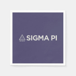 Sigma Pi Fraternity Wordmark Star Triangle Logo Napkins
