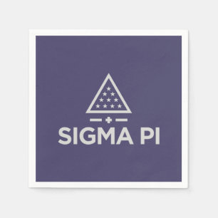 Sigma Pi Fraternity Wordmark Star Triangle Logo Napkins