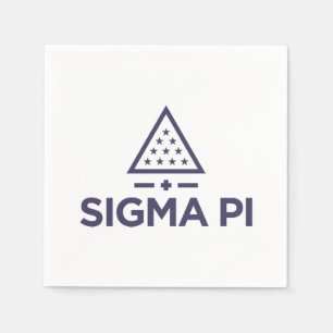 Sigma Pi Fraternity Wordmark Star Triangle Logo Napkins