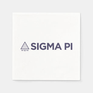 Sigma Pi Fraternity Wordmark Star Triangle Logo Napkins