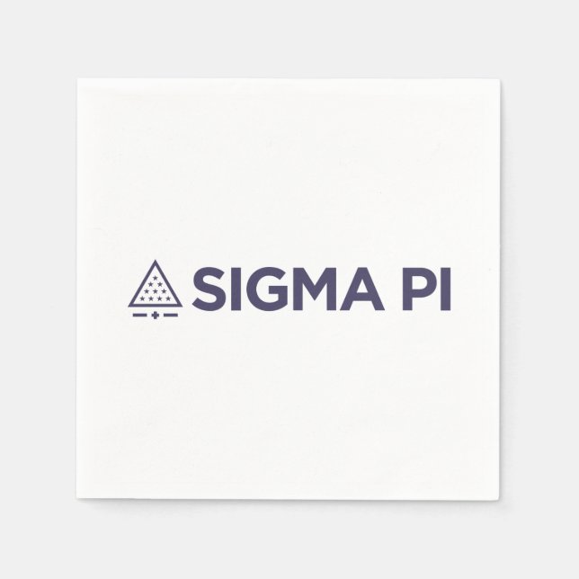 Sigma Pi Fraternity Wordmark Star Triangle Logo Napkins (Front)