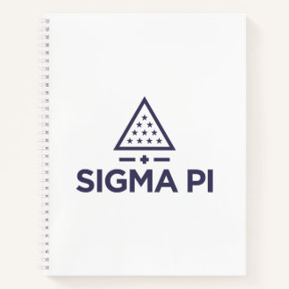Sigma Pi Fraternity Wordmark Star Triangle Logo Notebook