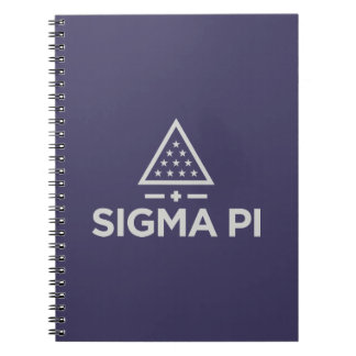 Sigma Pi Fraternity Wordmark Star Triangle Logo Notebook
