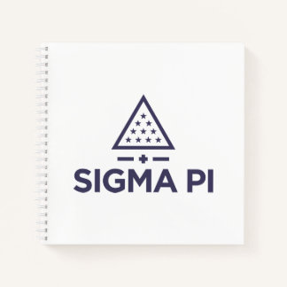 Sigma Pi Fraternity Wordmark Star Triangle Logo Notebook