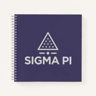 Sigma Pi Fraternity Wordmark Star Triangle Logo Notebook