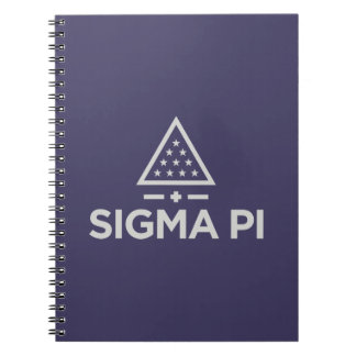 Sigma Pi Fraternity Wordmark Star Triangle Logo Notebook